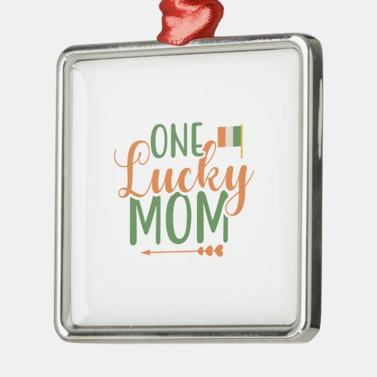 Irish One Lucky Mam Metalen Ornament (Links)