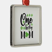 Irish One Lucky Mam Metalen Ornament (Rechts)