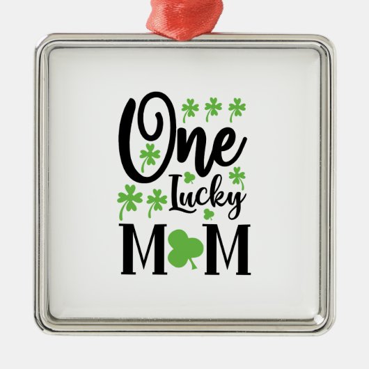 Irish One Lucky Mam Metalen Ornament (Voorkant)
