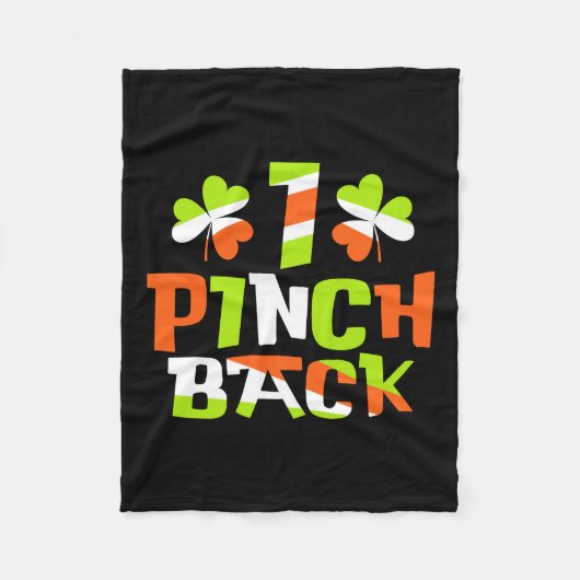 Irish One Pinch Terug Fleece Deken (Voorkant)
