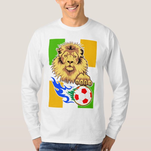 Irish or Côte d'Ivoire Soccer Lion T-Shirt (Voorkant)