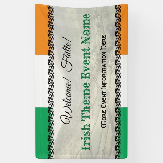 Irish or Ireland Theme Event Welkom Spandoek (Verticaal)