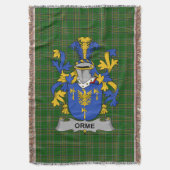 Irish Orme Coat of Arms Family Crest Ireland Deken (Voorkant Verticaal)
