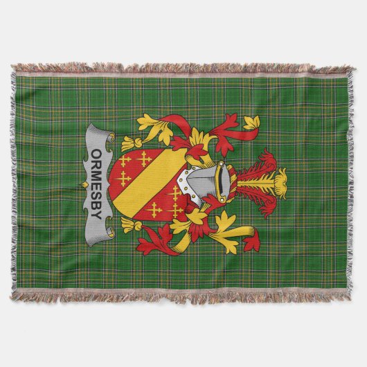 Irish Ormesby Coat of Arms Family Crest Ireland Deken (Voorkant)