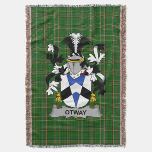 Irish Otway Coat of Arms Family Crest Ireland Deken