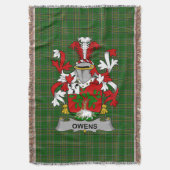 Irish Owens Coat of Arms Family Crest Ireland Deken (Voorkant Verticaal)