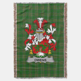 Irish Owens Coat of Arms Family Crest Ireland Deken
