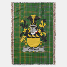 Irish Owgan Coat of Arms Family Crest Ireland Deken
