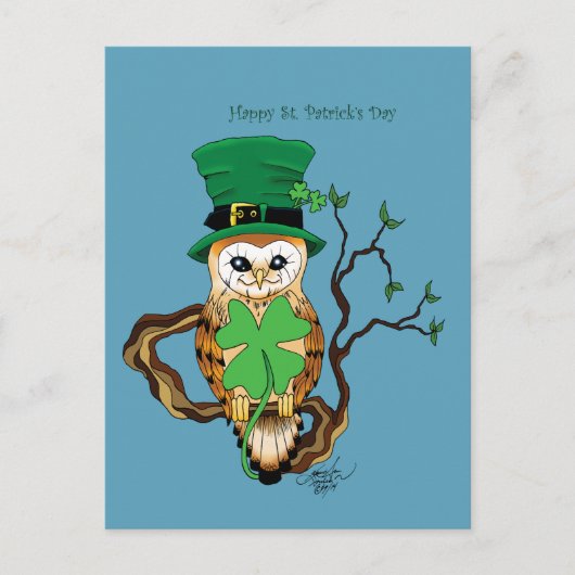 Irish Owl Briefkaart (Voorkant)
