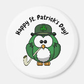 Irish Owl Circle Magnet (Voorkant)