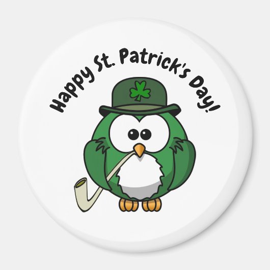 Irish Owl Circle Magnet (Voorkant)