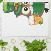Irish Owl for St. Patrick's Day Theedoek (Gevouwen)