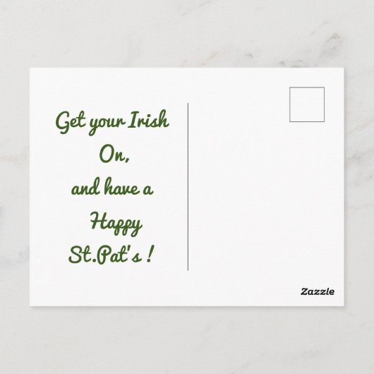 Irish Owl Holiday Briefkaart (Achterkant)