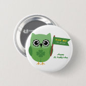 Irish Owl Ronde Button 5,7 Cm (Voorkant /achterkant)