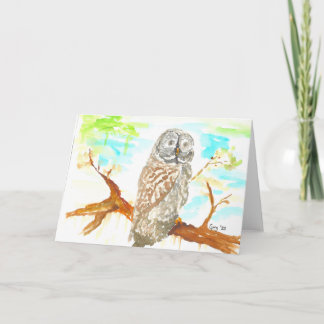 Irish Owl Thank You Card Bedankkaart
