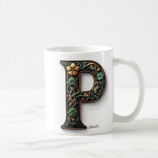 Irish P Monogram Coffee Mug Koffiemok (Rechts)