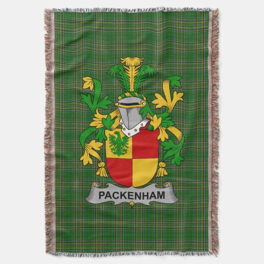 Irish Packenham Coat of Arms Family Crest Ireland Deken (Voorkant Verticaal)