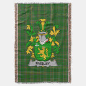 Irish Paisley Coat of Arms Family Crest Ireland Deken (Voorkant Verticaal)