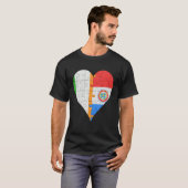 Irish Paraguayan Flag Heart T-shirt (Voorkant volledig)