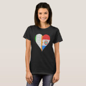 Irish Paraguayan Flag Heart T-shirt (Voorkant volledig)