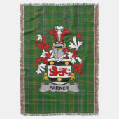 Irish Parker Coat of Arms Family Crest Ireland Deken (Voorkant Verticaal)