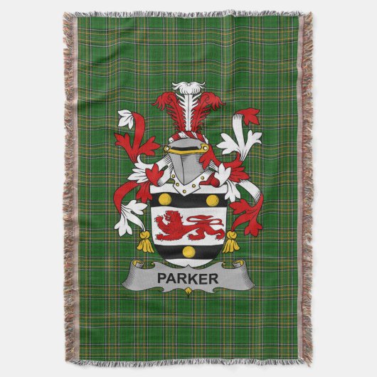 Irish Parker Coat of Arms Family Crest Ireland Deken (Voorkant Verticaal)