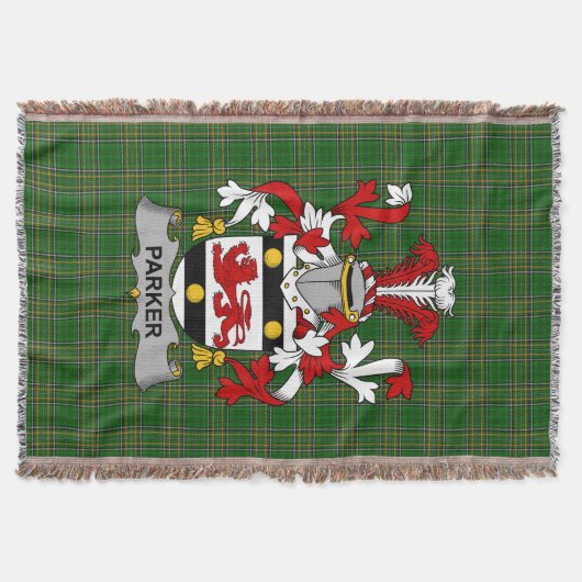 Irish Parker Coat of Arms Family Crest Ireland Deken (Voorkant)
