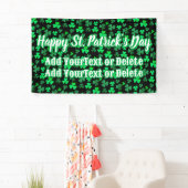 Irish Party Shamrock Clover Modern St Patricks Day Spandoek (Insitu)