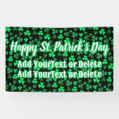 Irish Party Shamrock Clover Modern St Patricks Day Spandoek (Horizontaal)