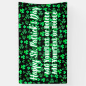 Irish Party Shamrock Clover Modern St Patricks Day Spandoek (Verticaal)