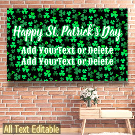 Irish Party Shamrock Clover Modern St Patricks Day Spandoek