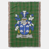 Irish Paul Coat of Arms Family Crest Ireland Deken (Voorkant Verticaal)