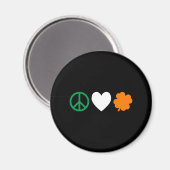 Irish Peace Love & Shamrocks Magneet (Voorkant / Achterkant)