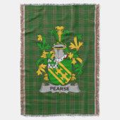 Irish Pearse Coat of Arms Family Crest Ireland Deken (Voorkant Verticaal)