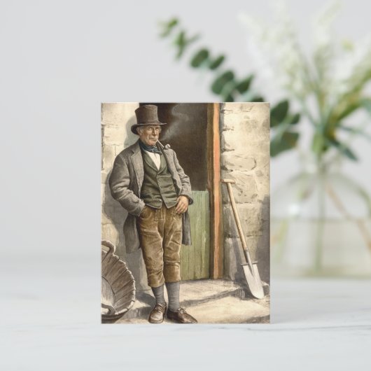 Irish Peasant Farmer Briefkaart (Staand voorkant)
