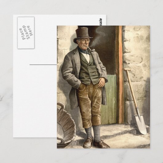 Irish Peasant Farmer Briefkaart (Voorkant / Achterkant)