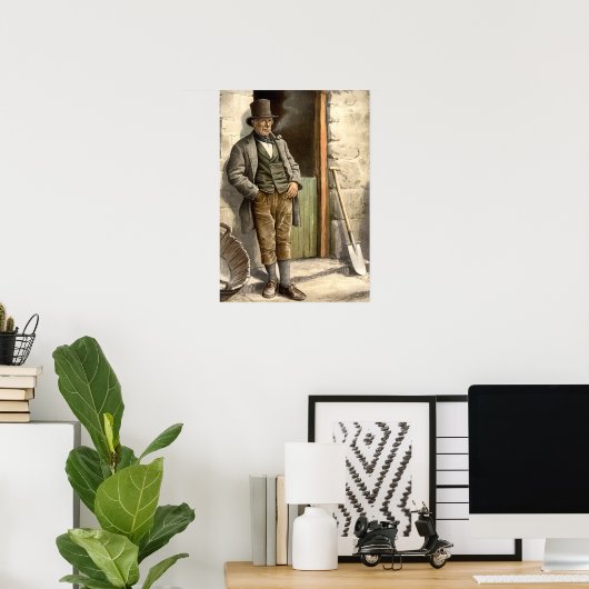 Irish Peasant Farmer Poster (Thuiskantoor)