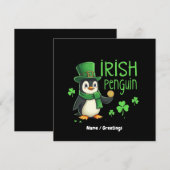 Irish Penguin Een gelukkige mix van plezier, Humor Kaart (Voorkant / Achterkant)