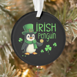 Irish Penguin Een gelukkige mix van plezier, Humor Ornament