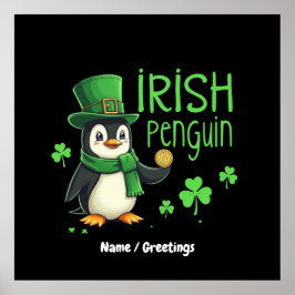 Irish Penguin Een gelukkige mix van plezier, Humor Poster