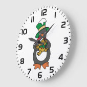 Irish Penguin Holding Christmas Teddy Bear Grote Klok (Hoek)