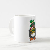 Irish Penguin Holding Christmas Teddy Bear Koffiemok (Voorkant links)