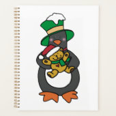 Irish Penguin Holding Christmas Teddy Bear Planner (Voorkant)