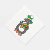 Irish Penguin Holding Christmas Teddy Bear Servet (Hoek)