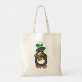 Irish Penguin Holding Christmas Teddy Bear Tote Bag (Achterkant)