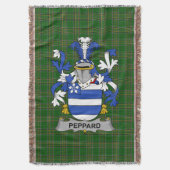 Irish Peppard Coat of Arms Family Crest Ireland Deken (Voorkant Verticaal)