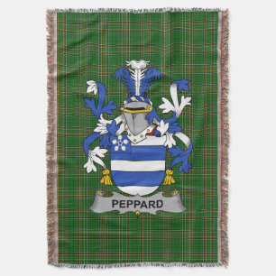 Irish Peppard Coat of Arms Family Crest Ireland Deken