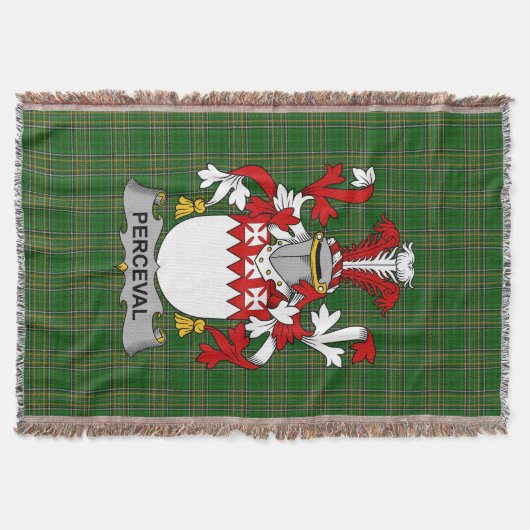 Irish Perceval Coat of Arms Family Crest Ireland Deken (Voorkant)