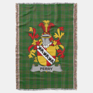 Irish Perry wapenschild Family Crest Ireland Deken