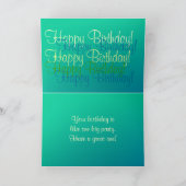 Irish Personal Birthday Card Kaart (Binnen)